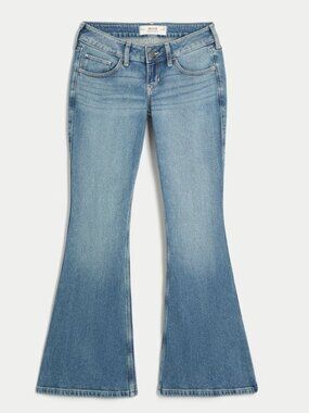 Ultra Low-Rise Medium Wash Flare Jeans - 6R